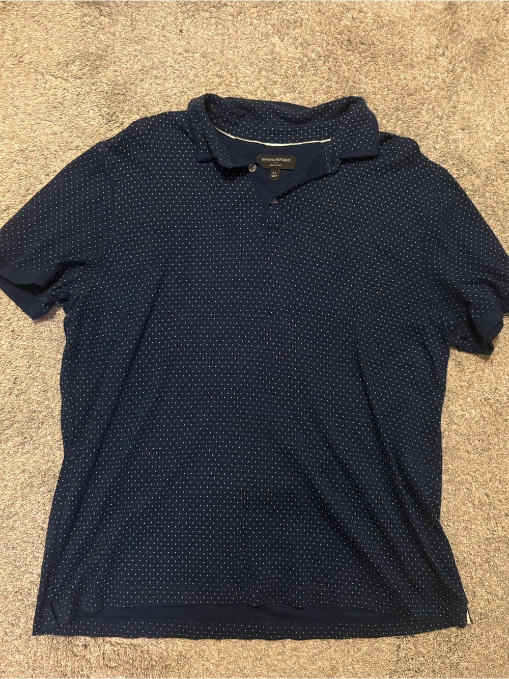 Banana Republic Men’s Navy Patterned Polo